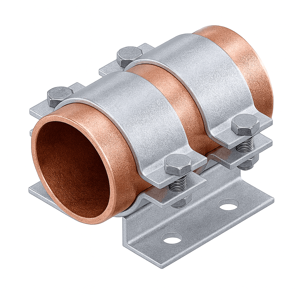 Anchor Clamp - Copper Tube - With Copper Shims