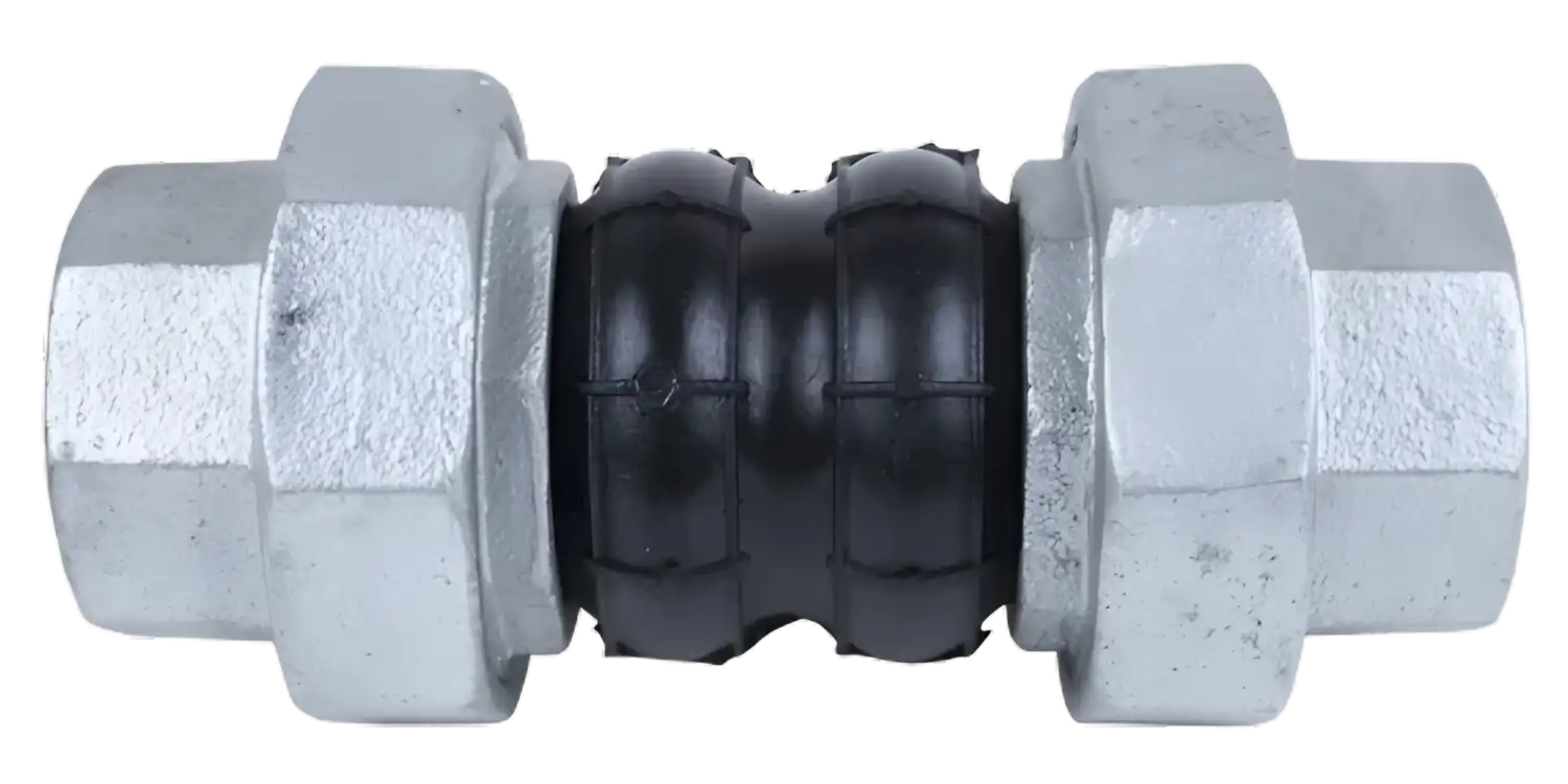 Twin Sphere Rubber Expansion Joint - Female NPT Threaded Unions