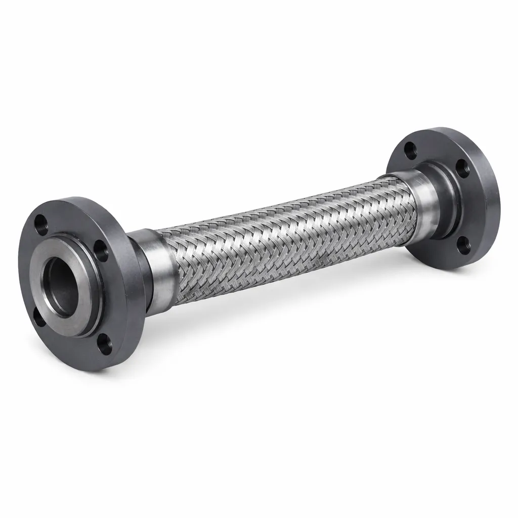 321 stainless steel braided metal hose with carbon steel Class 150 RFSOF floating flanges both ends