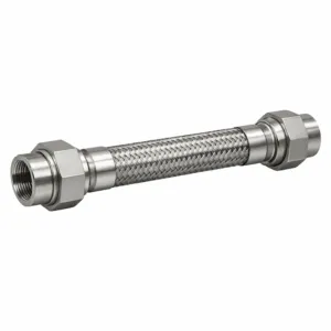 316 stainless steel braided metal hose assembly with Female NPT union connections on both ends