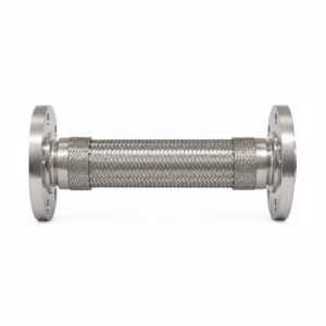 316 stainless steel double-braided flexible metal hose assembly with Class 150 flanged ends