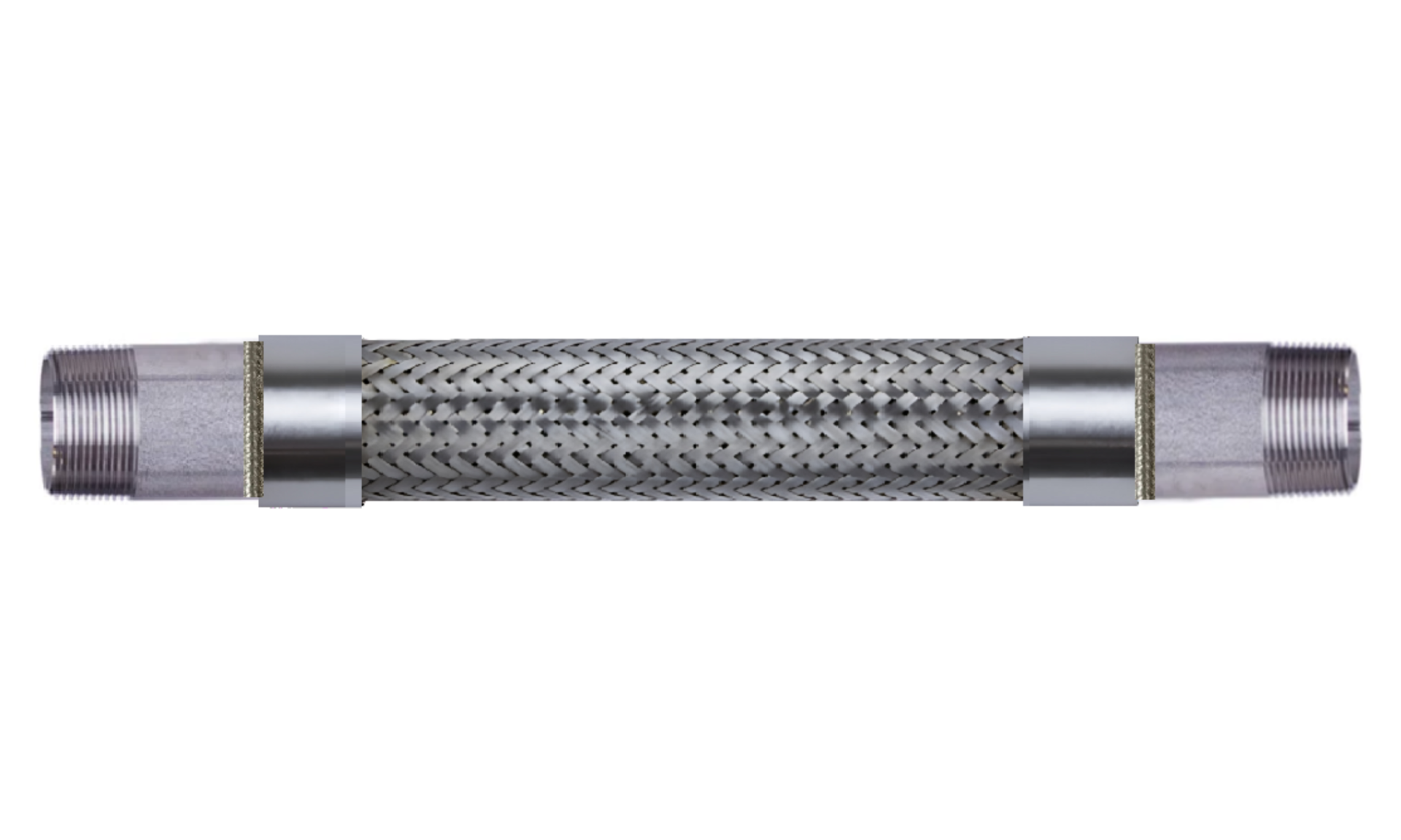 Stainless steel braided metal hose with Male NPT ends on both sides