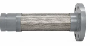 321SS braided metal hose assembly with grooved end x Class 150 flanged connection