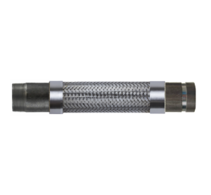 321SS braided metal hose assembly with Male NPT x grooved-end connections