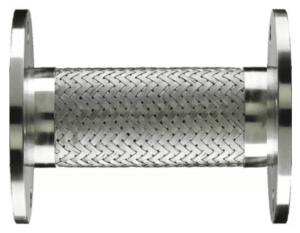 321 stainless steel braided metal hose assembly with 304 stainless steel Class 150 fixed plate flange ends