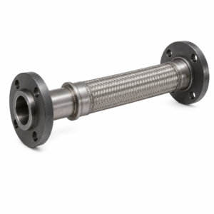 321 stainless steel single-braided metal hose with carbon steel Class 150 raised-face floating flanges on both ends